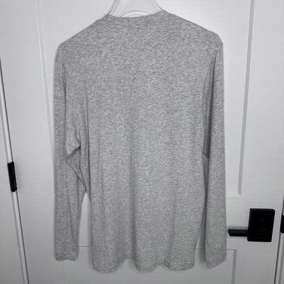 Skims Women's Boyfriend Long Sleeve T-shirt Tee Light Heather Grey Size Small - Picture 6 of 8